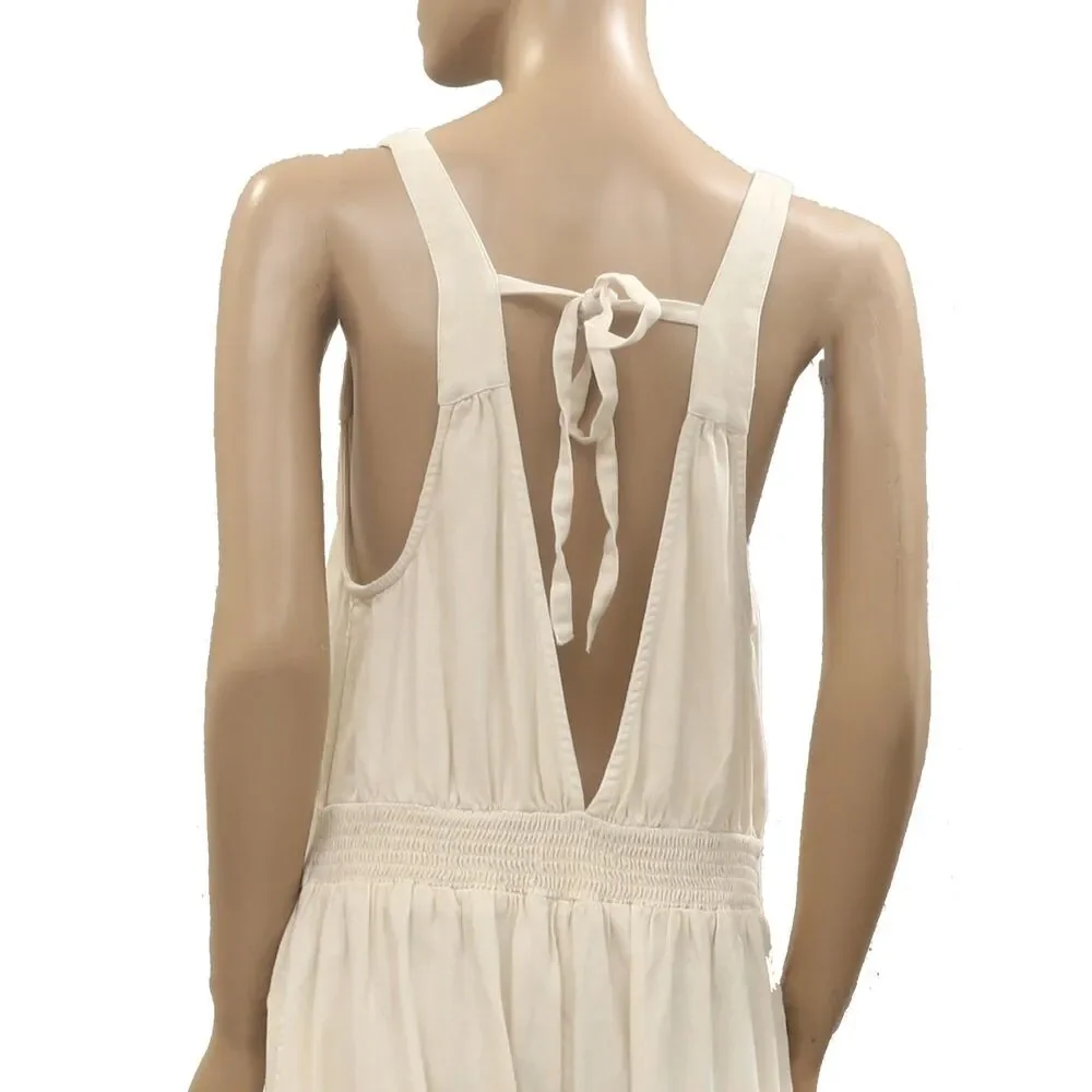 Free People We The Free Vintage Heirloom One-Piece Jumpsuit Smocked XS 287987